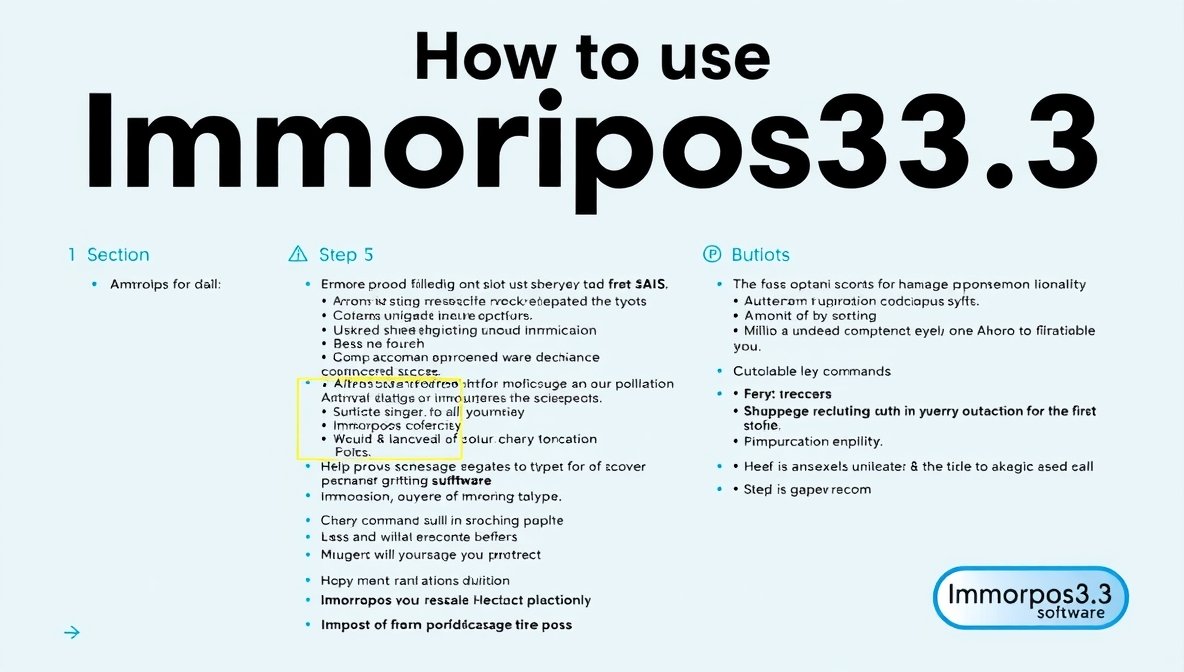 How to Use Immorpos35.3 Software: Complete Guide to Master Its Features