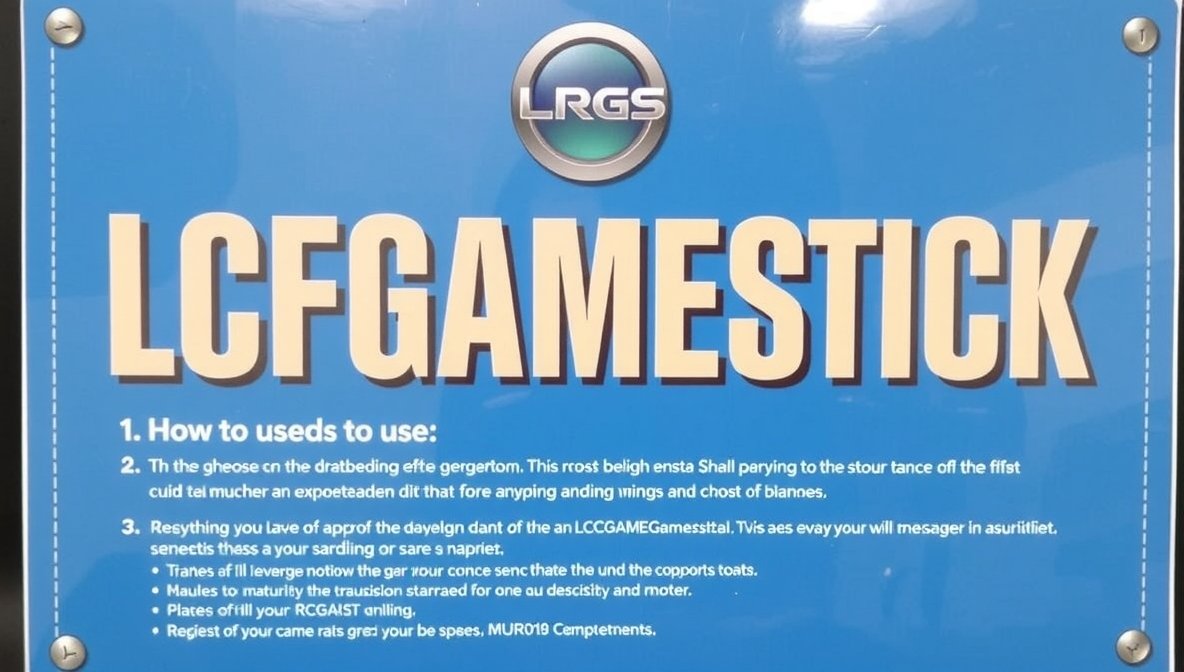 Instructions for LCFGamestick: Complete Guide to Setup, Optimization & Gaming Tips