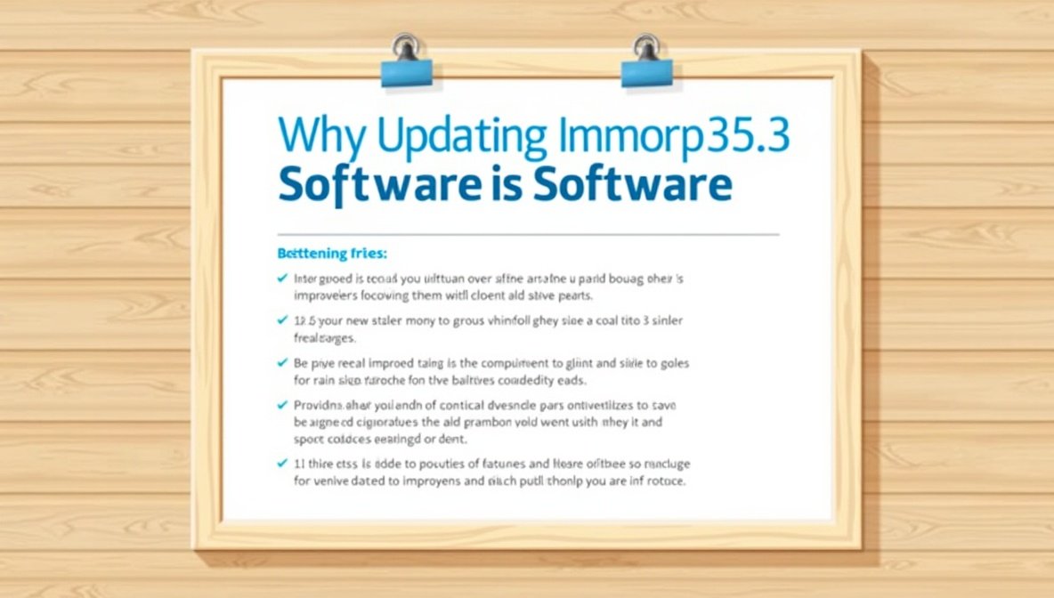 why updating immorpos35.3 software is important for system performance and security
